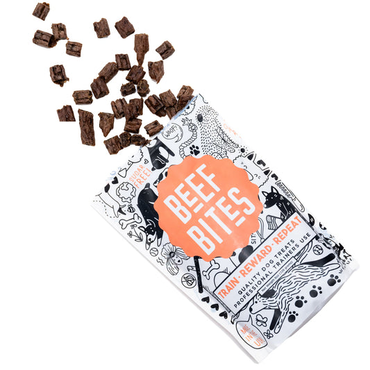 Beef Bites dog treat, healthy and tasty training snack for puppies and dogs