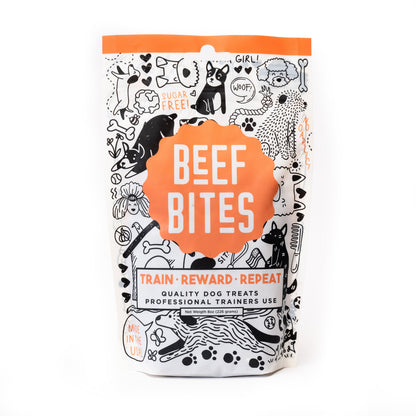 Beef Bites dog treat, perfect for training puppies and rewarding good behavior