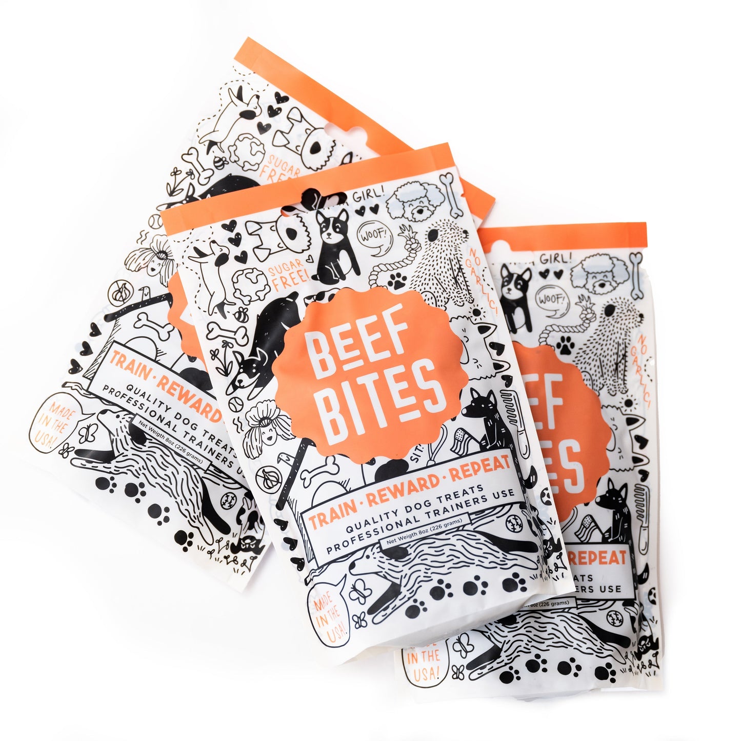 Beef Bites dog treat, perfect for small or large dogs, ideal for training or treats