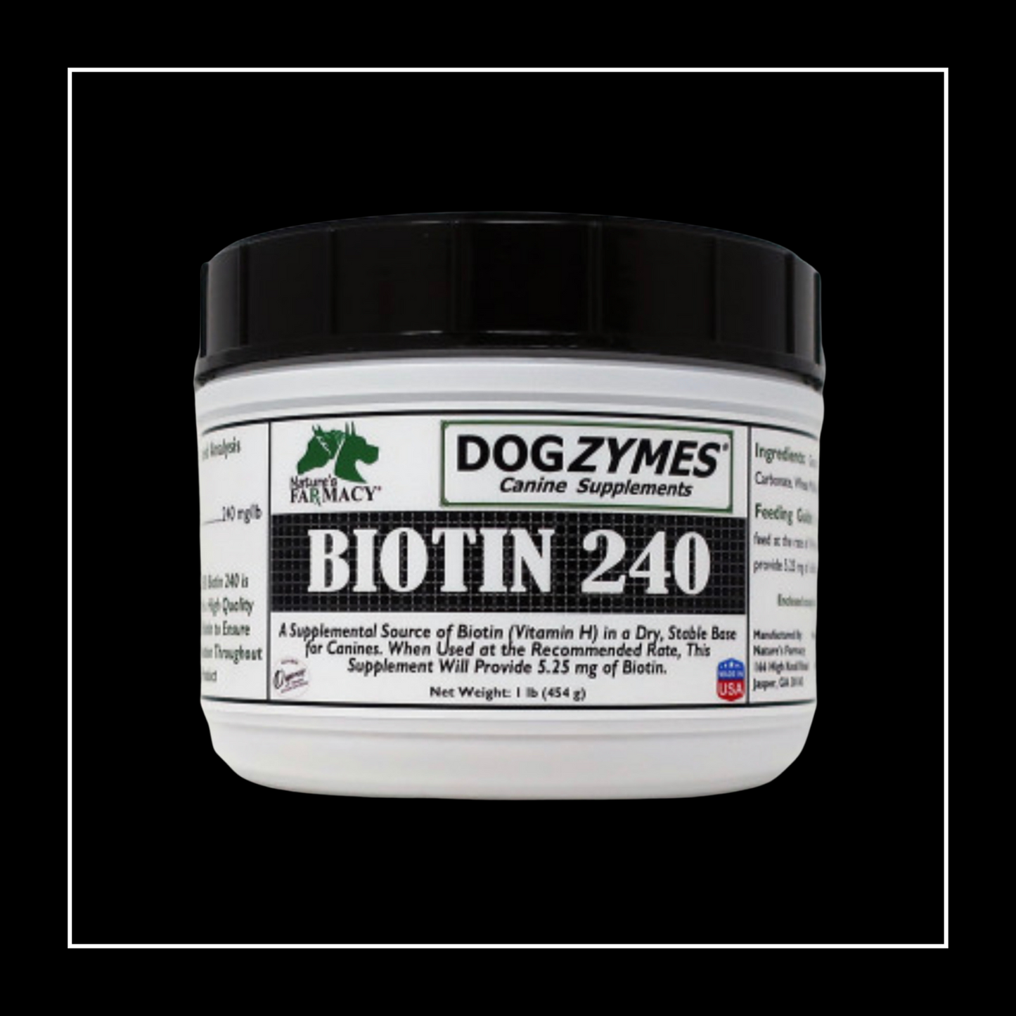 Biotin Vitamin H - Vit B7 - Vit B8 Support Coat Length and Growth